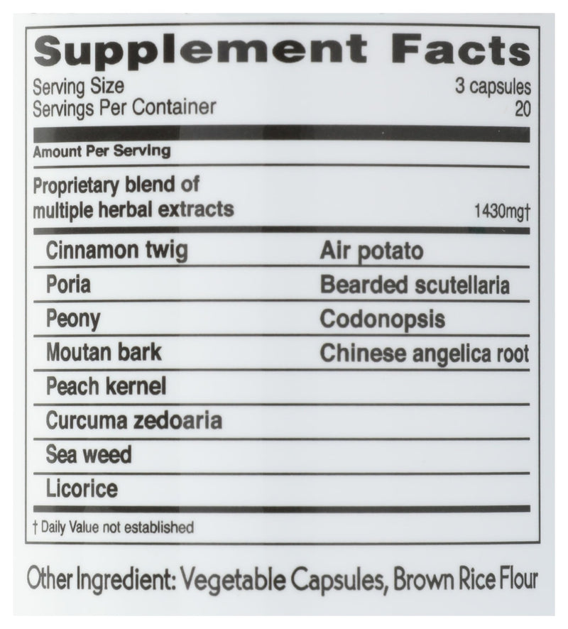 Balanceuticals Ovary & Uterus Clean - 500 mg Dietary Supplement, 60-Count Capsule Bottle