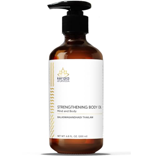 Kerala Ayurveda Balaswagandhadi Thailam - Ayurvedic Massage Oil with Ashwagandha | Balances Vata & Pitta, Calms Mind, Nourishes Body & Tones Muscles | 6.76 Fl Oz