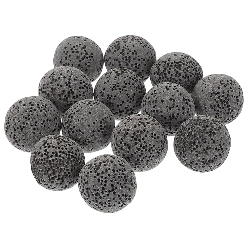 Baluue 20pcs Natural Volcanic Rock Diffuser Stones – 0.62in Grey for Home & Office