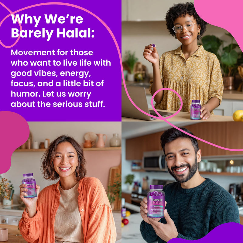 Barely Halal Ashwagandha Gummies – Vegan Mood & Focus Support (Halal Certified)