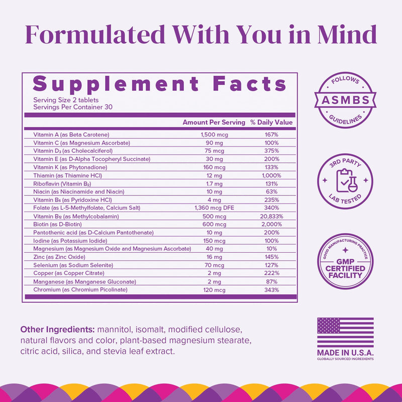 BariMelts Multivitamin 60 Fast-Dissolving Tablets