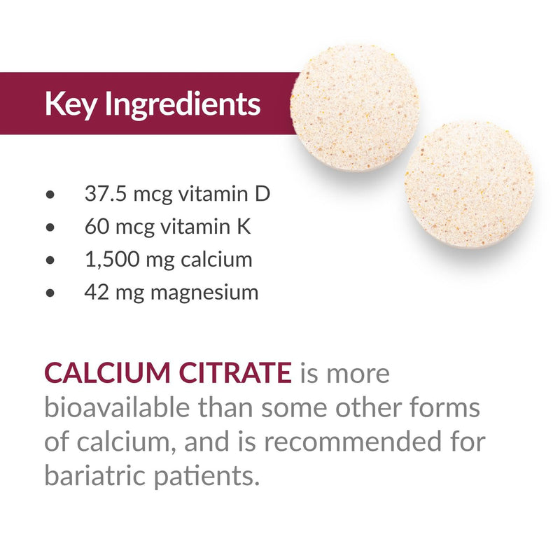 Bariatric Advantage Calcium Citrate Chewable 500 mg – Cinnamon | 270 Count – Post-Surgery Bariatric Calcium Supplement