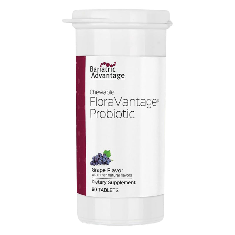 Bariatric Advantage FloraVantage Probiotic – 10B CFUs, Grape Flavor, 90 Count