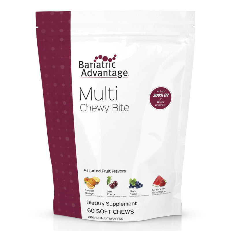 Bariatric Advantage Multi Chewy Bite – Soft Chew Multivitamin for Bariatric Surgery Patients | 60 Count
