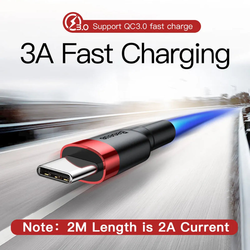 Baseus Cafule USB-C Fast Charger Cable 3A Charging