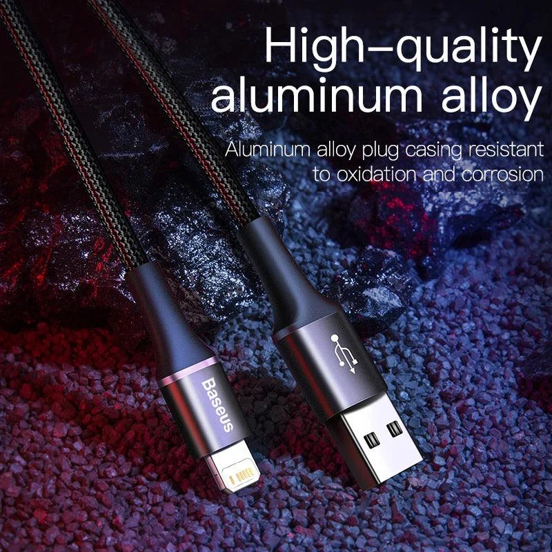 Baseus Halo Lightning Fast Charger Cable 2.4A Charging Data