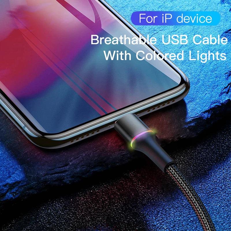 Baseus Halo Lightning Fast Charger Cable 2.4A Charging Data
