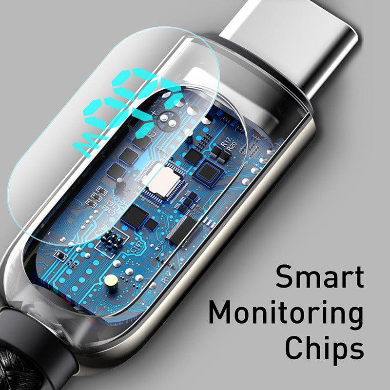Baseus LED Digital Display USB C Fast Charger Cable 66W PD 6A Charging