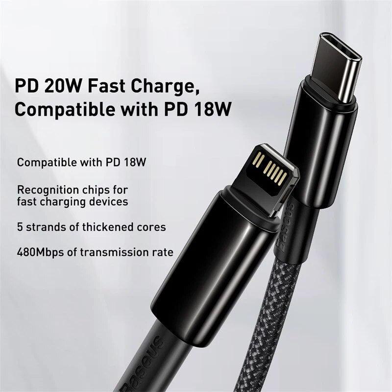 Baseus Tungsten USB-C to Lightning Fast Charger Cable 20W PD Charging