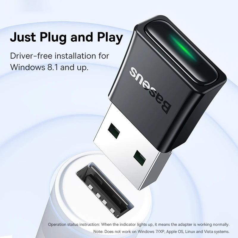 Baseus USB Bluetooth 5.3 Wireless Dongle Adapter Receiver for PC