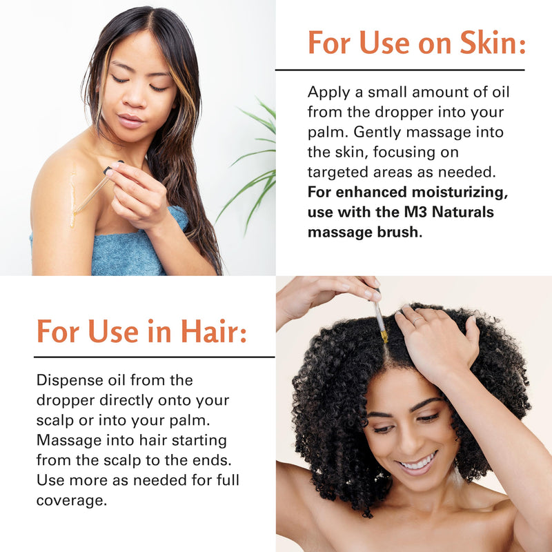 Batana Oil for Hair Growth & Skin – Dr. Sebi Inspired, 100% Pure, Unrefined & Cold-Pressed from Honduras, 2 fl oz (Pack of 2) – M3 Naturals
