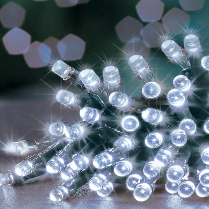 300 White Battery Operated Chasing LED Lights