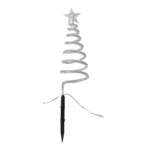 4 Pack Spiral Christmas Tree Stake Lights with 40 White LEDs