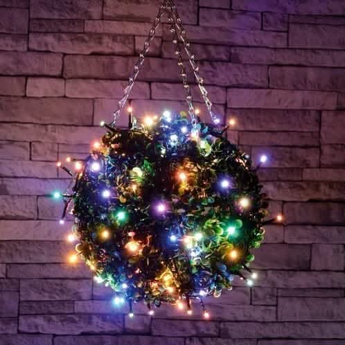 200 Multi-Coloured Battery Operated Christmas LED String Lights