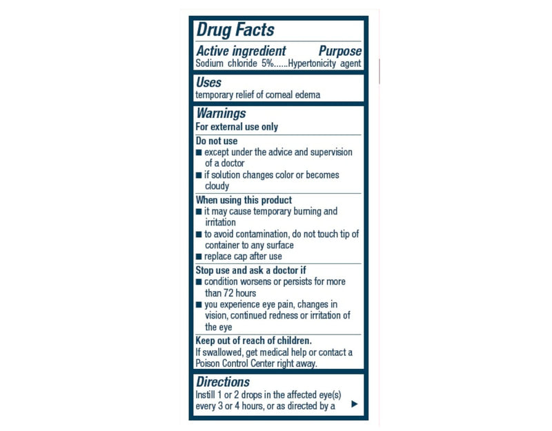 Bausch & Lomb Muro 128 Solution 5% 15 mL (Pack of 2) – Hypertonic Ophthalmic Solution