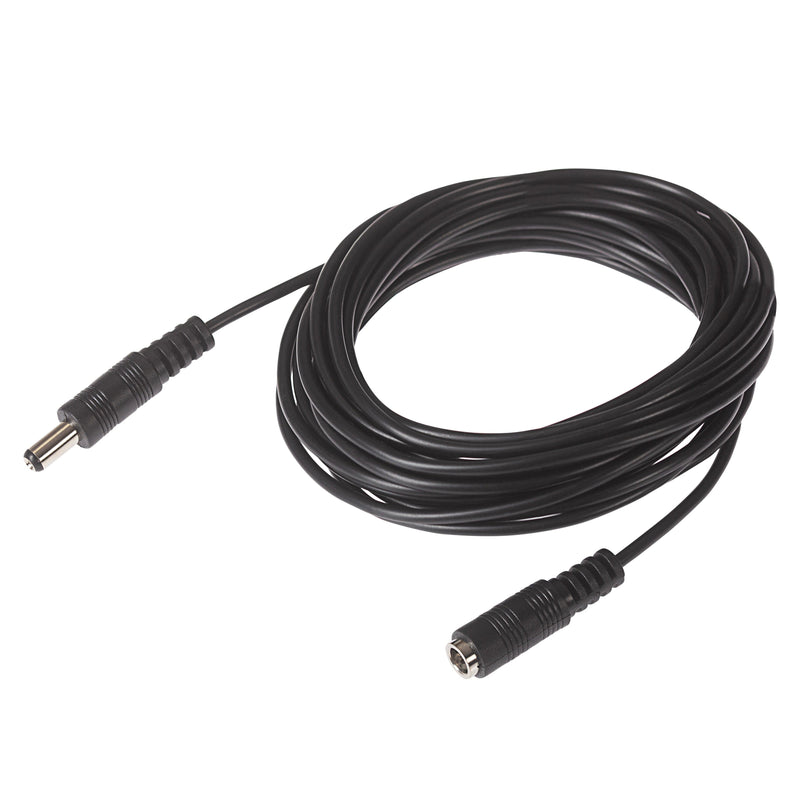Maplin Power Supply Extension Lead 2.5mm x 5.5mm Plug to 2.5mm x 5.5mm Socket - Black, 5m
