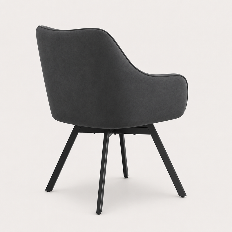 Ornix Dark Grey Upholstered Office Chair