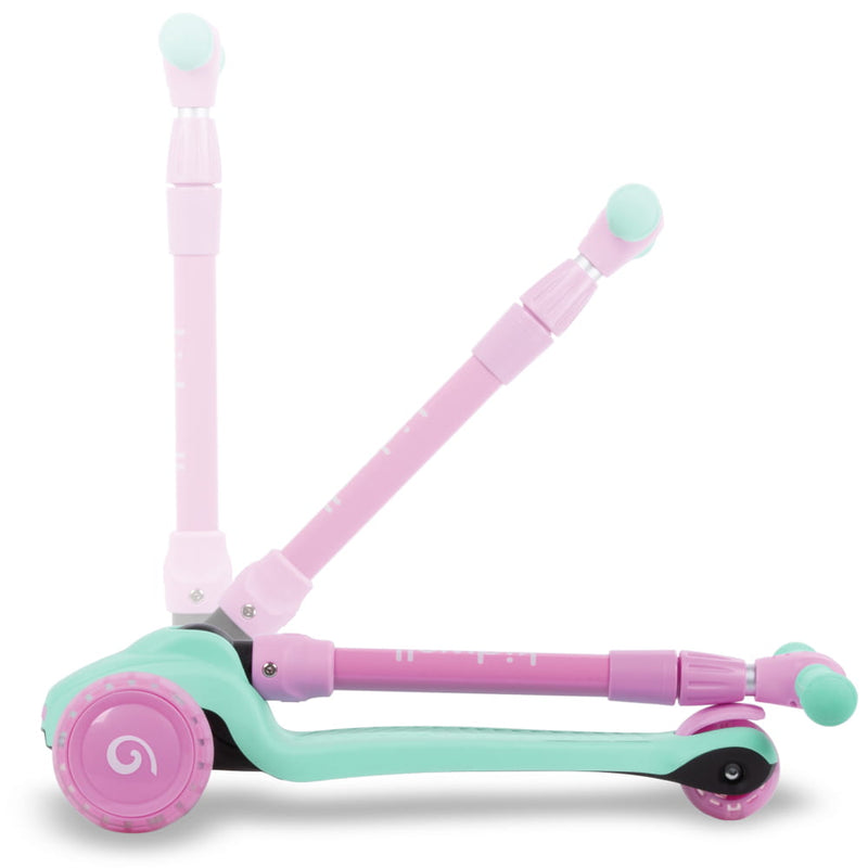 Kidwell JAX Folding 3-Wheel Scooter with LED Light-Up Wheels – Kids Ages 3+ (2 Colours)