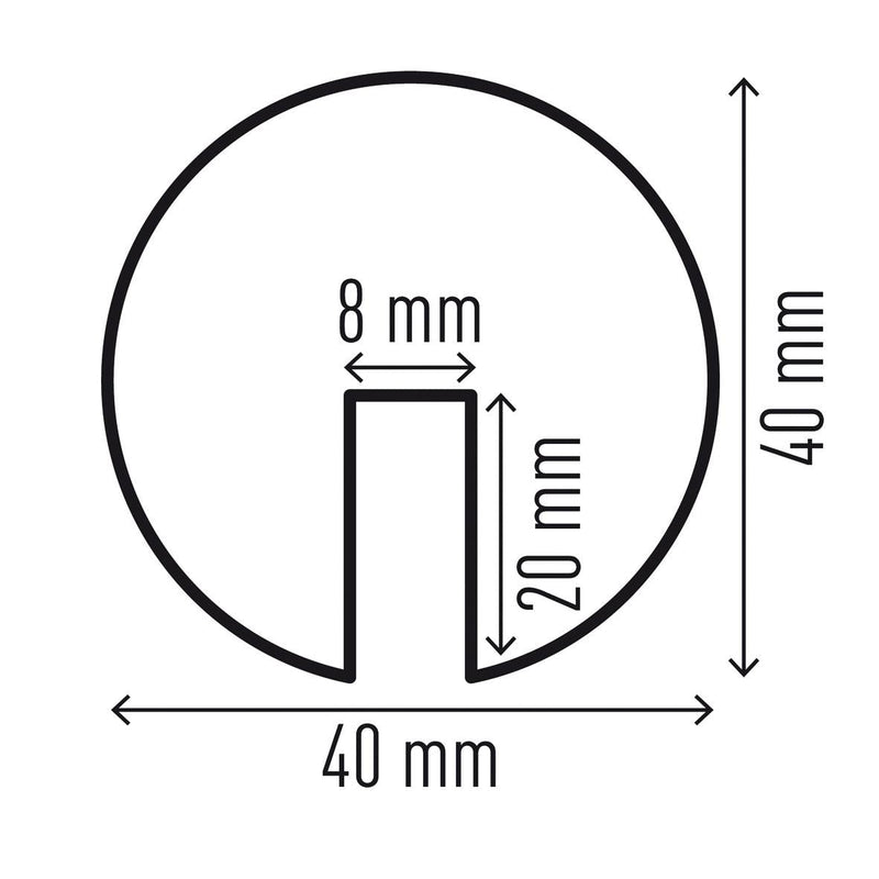 Durable Clamp On Warning Edge Impact Protection Profiles E8R | 1 Metre