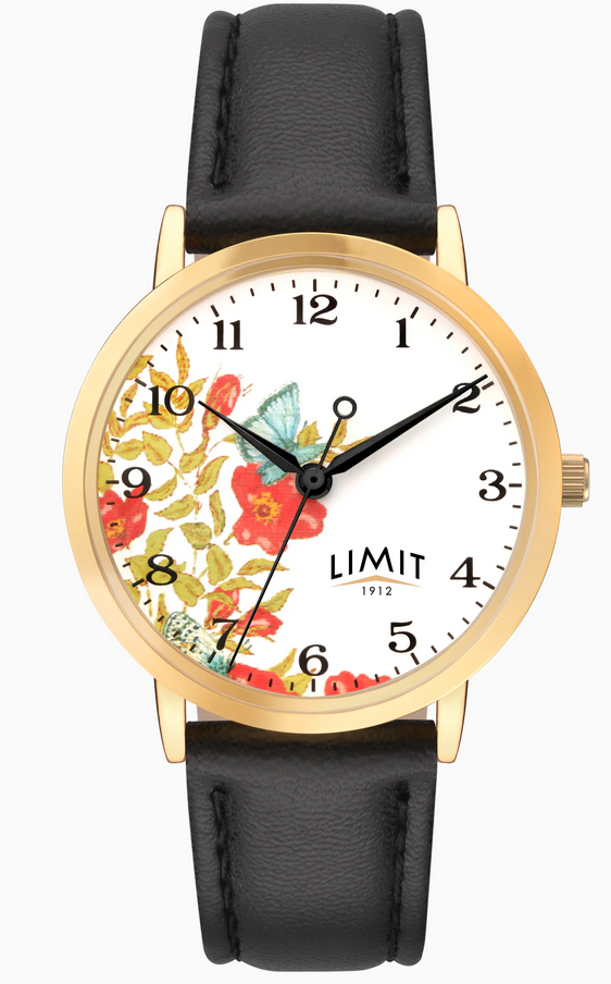 Limit Ladies Gold Case & PU Strap with White Dial Watch 6149