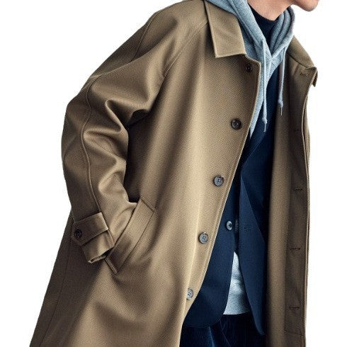 Wool Profile Trench Coat Raglan Sleeve