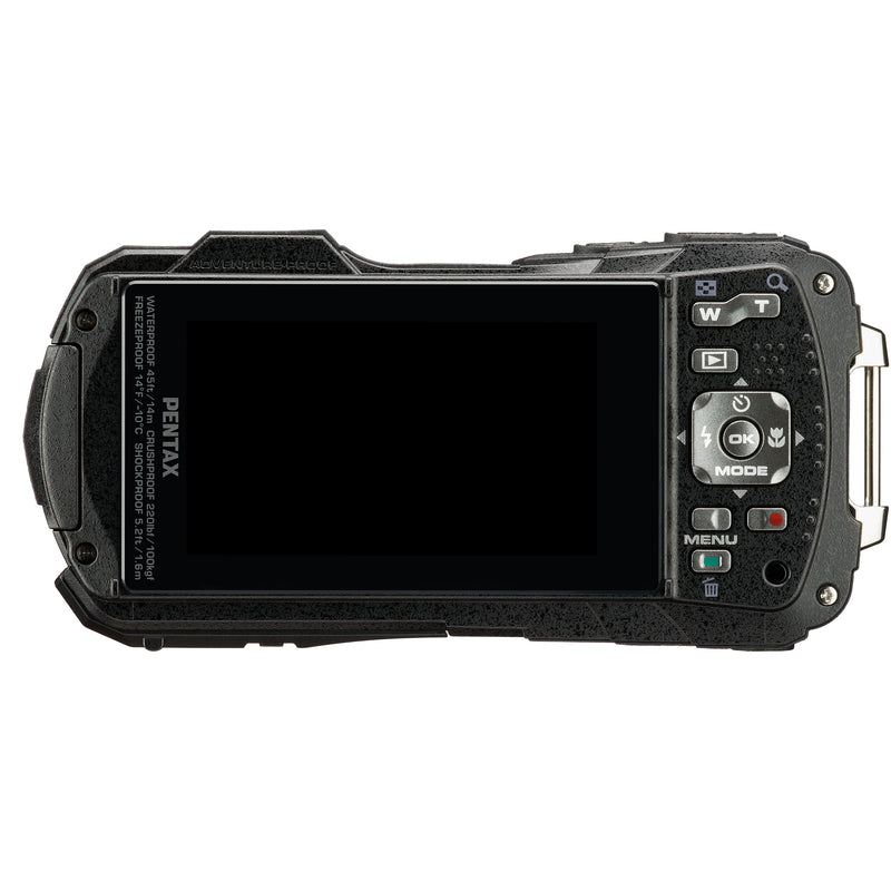 Pentax WG-90 16MP 5x Zoom Tough Compact Camera - Black