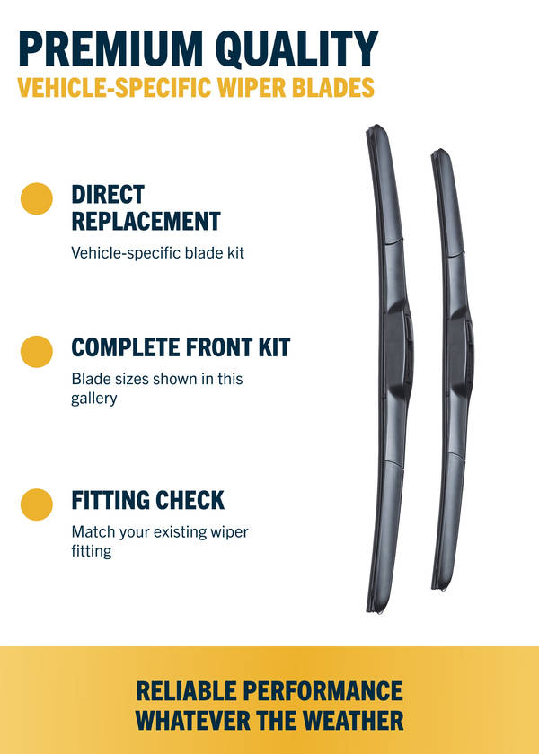 Hyundai Ioniq Hatchback Front Wiper Blades | Mar 2016 onwards