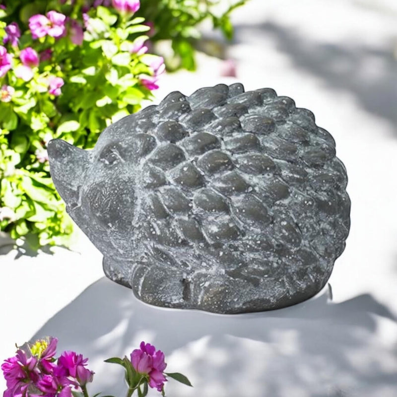10CM GREY CEMENT HEDGEHOG
