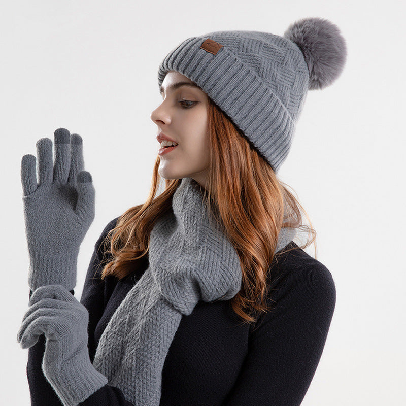 Winter Korean-style Fashionable Knitted Wool Hat For Women