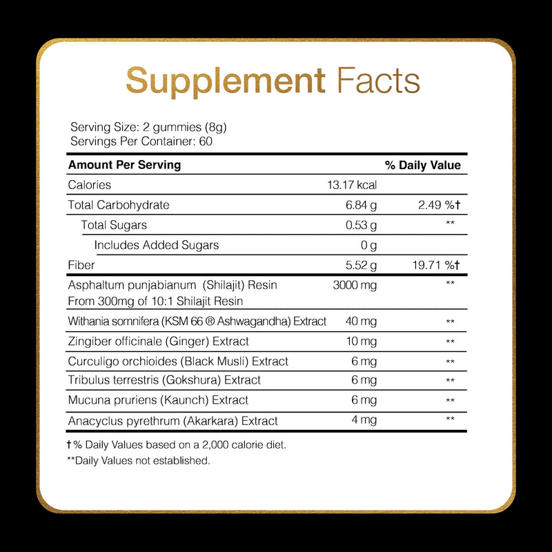 Be Bodywise Himalayan Shilajit Gummies Gold – Lab Tested, Sugar Free