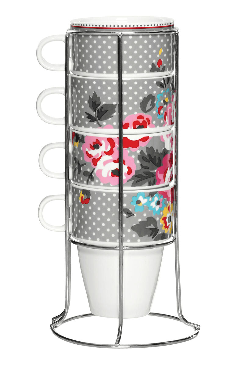 Set of Four Stackable Mugs with Stand | Pippa