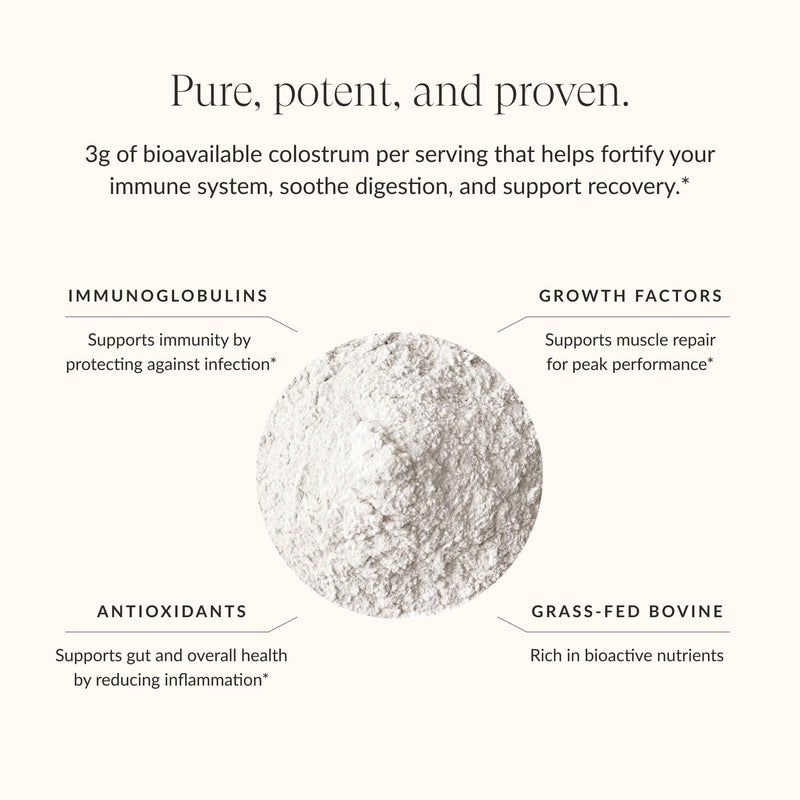 Beam Colostrum Powder – Gut Health, Immune Support & Recovery (3 g per Serving) | Grass-Fed, 30 Servings