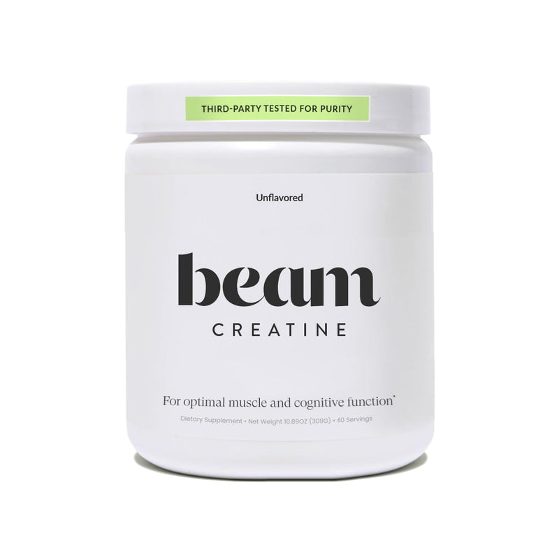 Beam Creatine Powder – Third Party Tested, Micronized Creatine Monohydrate, Unflavored, 60 Servings