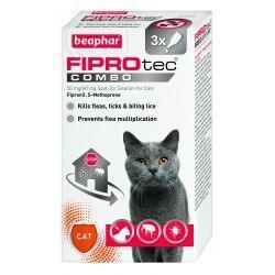 Beaphar FIPROtec COMBO Spot On for Cats - 3 Months - Case of 6