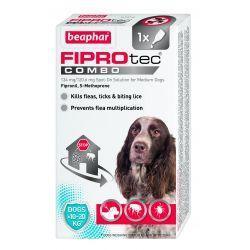 Beaphar FIPROtec COMBO Spot On for Medium Dogs 3 Months - Case of 6