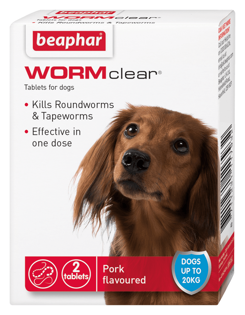 Beaphar WORMclear Worming Tablets for Dogs (up to 20kg) 2 tablets