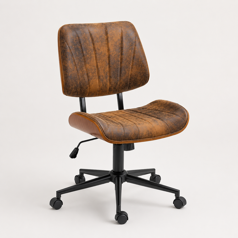 Orion Walnut Brown Swivel Office Chair