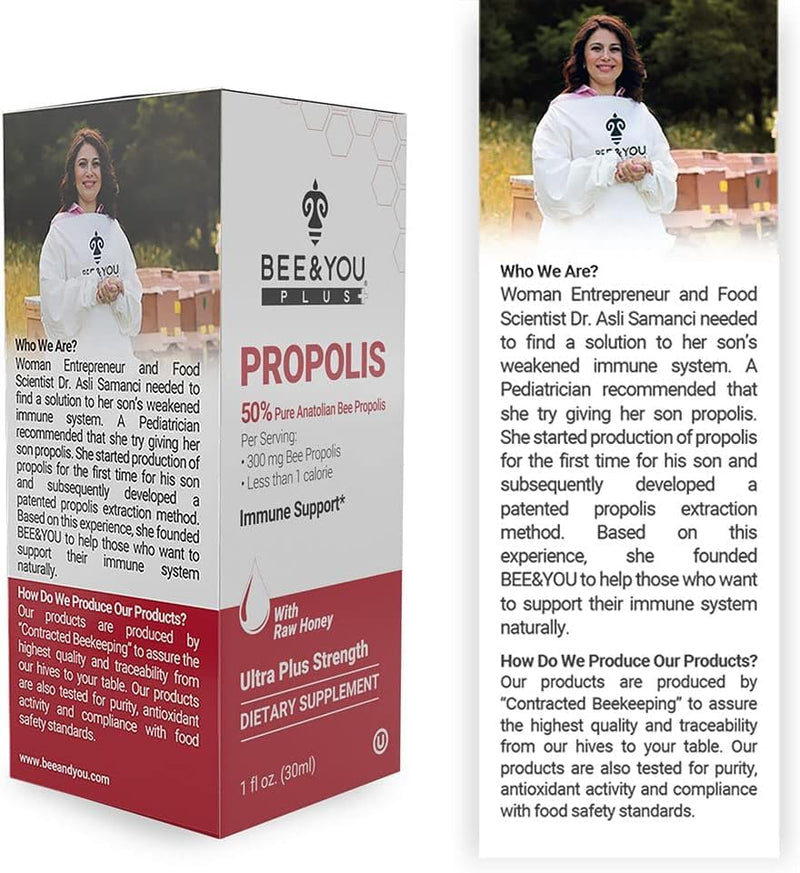 Bee and You Royal Jelly Tablets – Propolis & Bee Pollen for Immune Support | 60ct