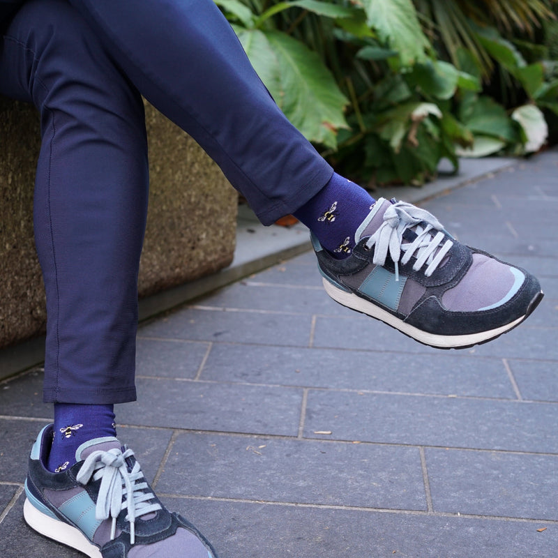 Save the Bee Small Motif Bamboo Socks