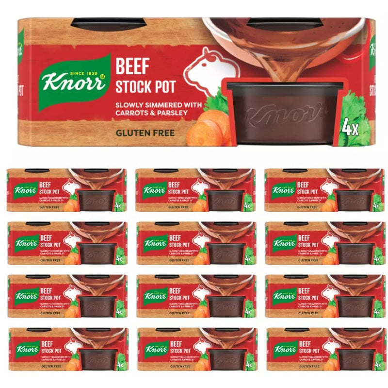 8 x Knorr Beef Stockpot Pot 4 X 28G