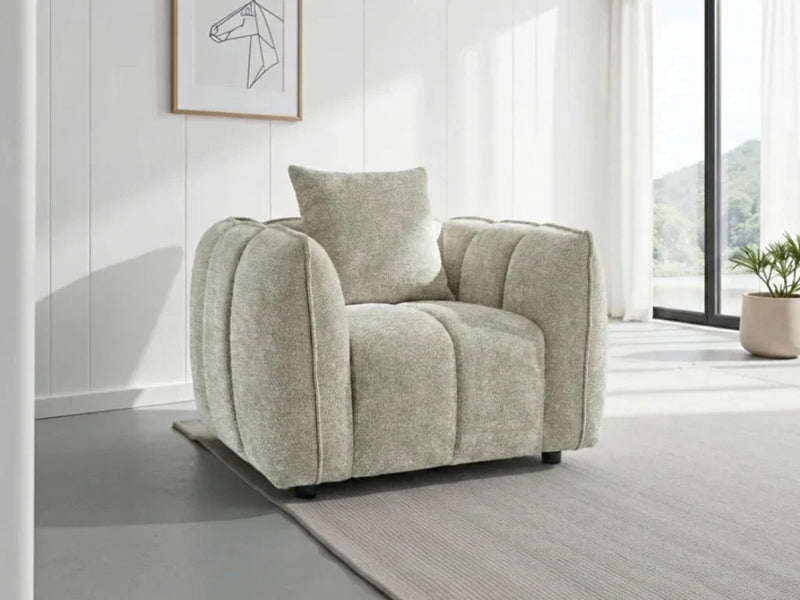 Luxurious Venice Fabric Armchair Sofa with Plush Comfort Design