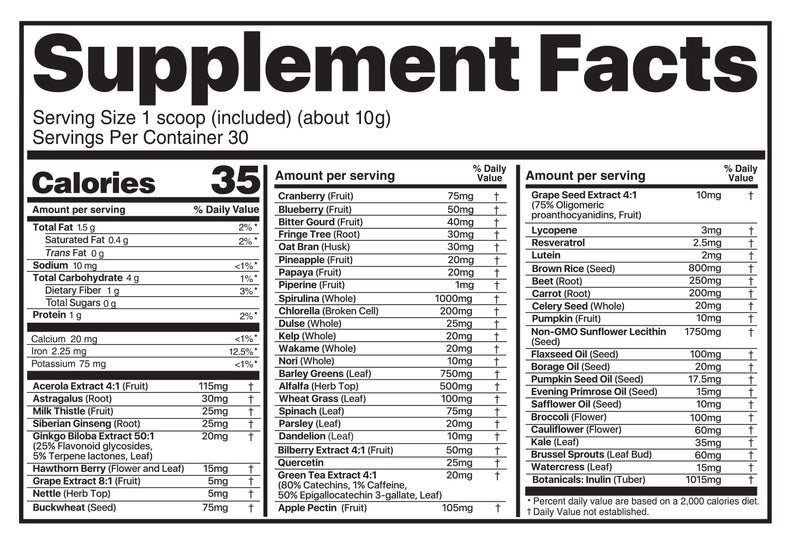 Believe Supplements Superfoods+Greens (Orange Vanilla) - Immune Support & Greens Powder