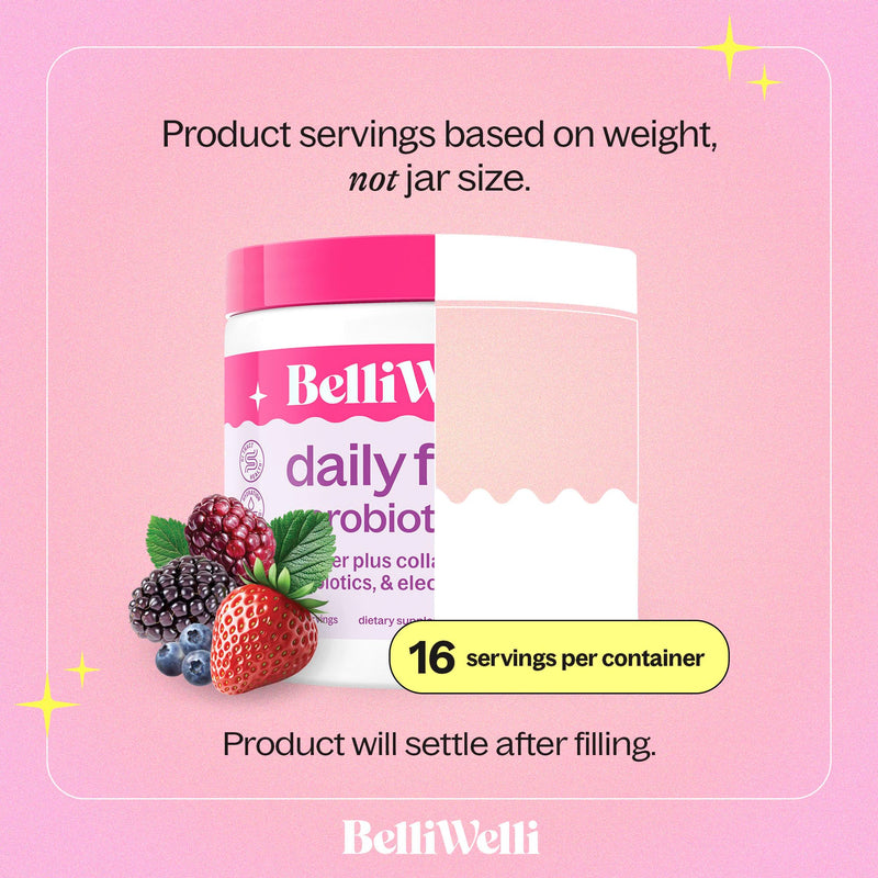Belli Welli Fiber Supplement for Women & Men – Organic Acacia, Collagen & Probiotics