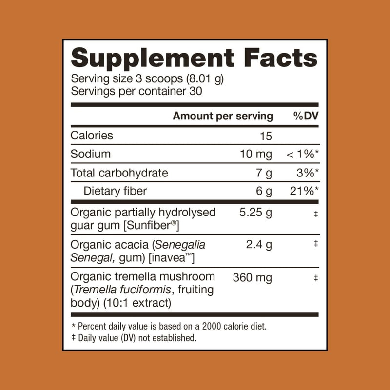 Bend Beauty Gut Glow | Daily Prebiotic Fiber Supplement Powder w/Tremella Mushroom Exract | Digestive Gut Health | 6g of Soluble Fiber per Serving | 100% Organic, Vegan, Sugar Free Fiber | Unflavored