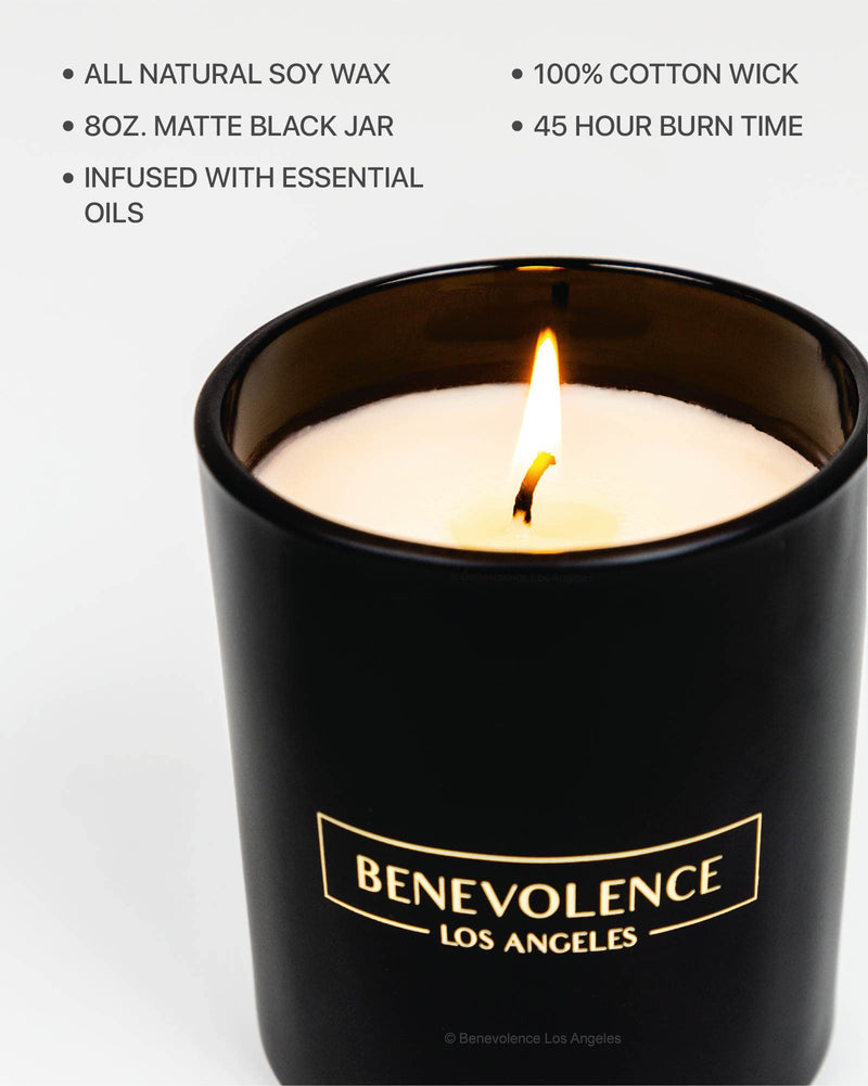 Benevolence Lavender & Lilac Soy Candle | 8oz Black Holiday