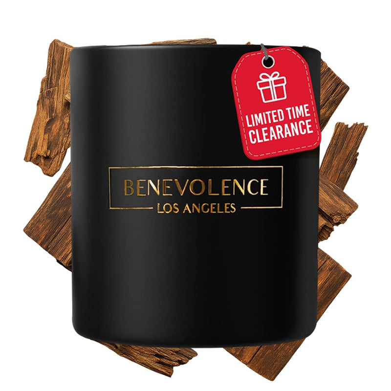 Benevolence LA Oud Wood Christmas Scented Candle – 8oz Soy | Holiday Gift