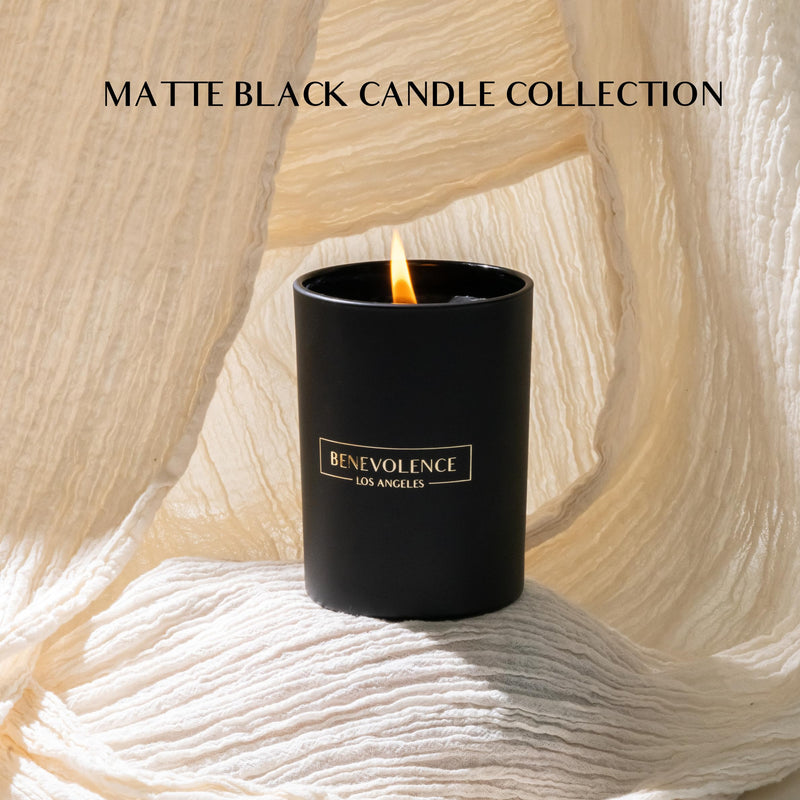 Benevolence LA Charcoal Scented Candle - 10oz Soy Wax, Black Home Candle