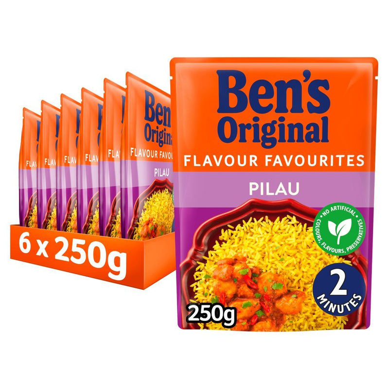 Bens Original Pilau Microwave Rice 250g (Case of 6)