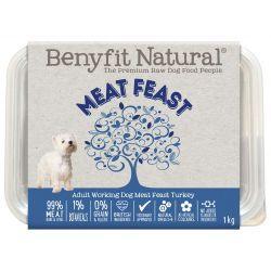 Benyfit Natural Meat Feast Turkey - 1kg / 500g - Case of 30