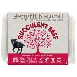 Benyfit Natural Succulent Beef - 1kg / 500g - Case of 30